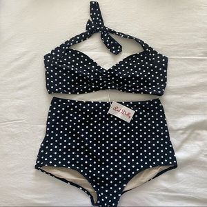 Retro Red Dolly Swimwear Polkadot Bikini
